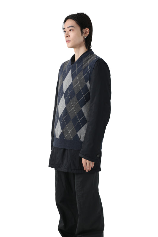 Argyle knit vest