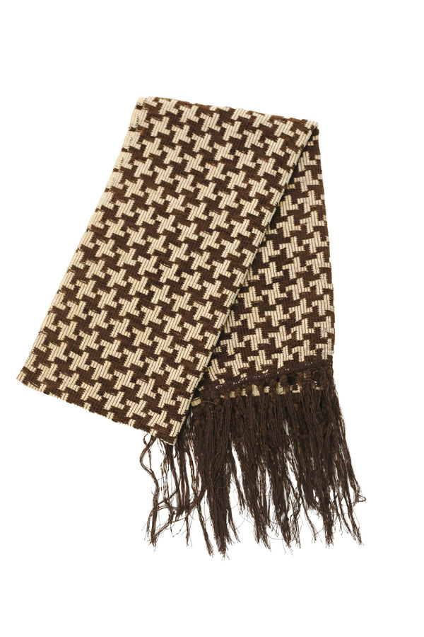 EMPORIO ARMANI - HOUNDSTOOTH FRINGE STOLE