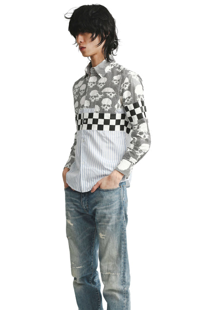 AD2005 COMME DES GARCONS HOMME PLUS - SKULL STRIPED SHIRT