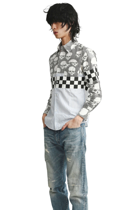 AD2005 COMME DES GARCONS HOMME PLUS - SKULL STRIPED SHIRT