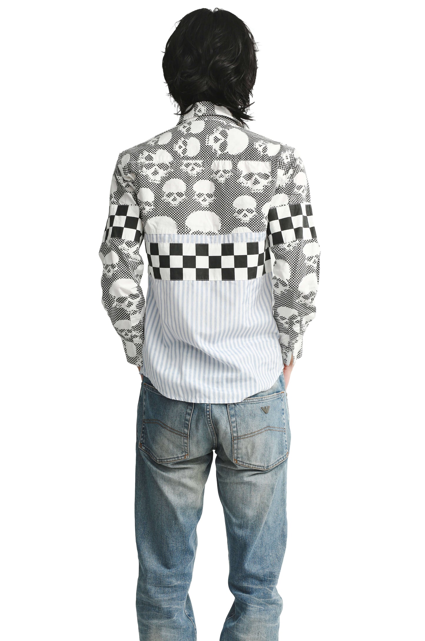 AD2005 COMME DES GARCONS HOMME PLUS - SKULL STRIPED SHIRT
