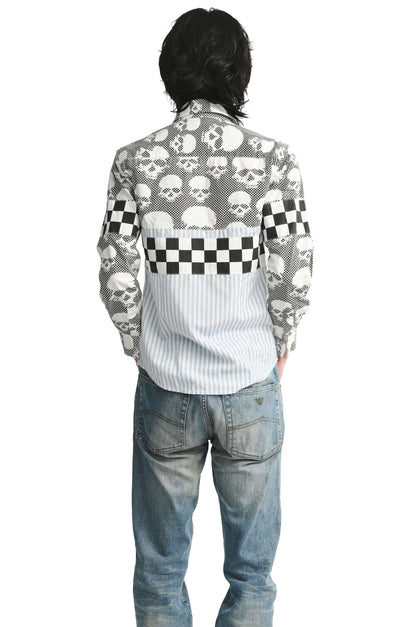 AD2005 COMME DES GARCONS HOMME PLUS - SKULL STRIPED SHIRT