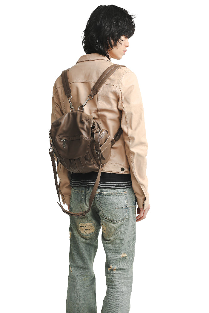 ALEXANDER WANG - LEATHER BACKPACK