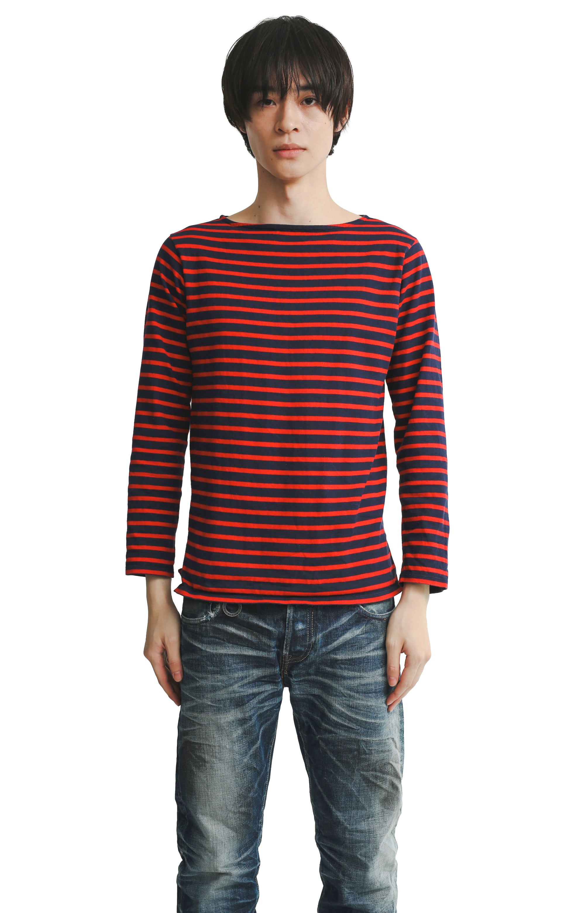 SAINT LAURENT PARIS - STRIPED L/S TEE