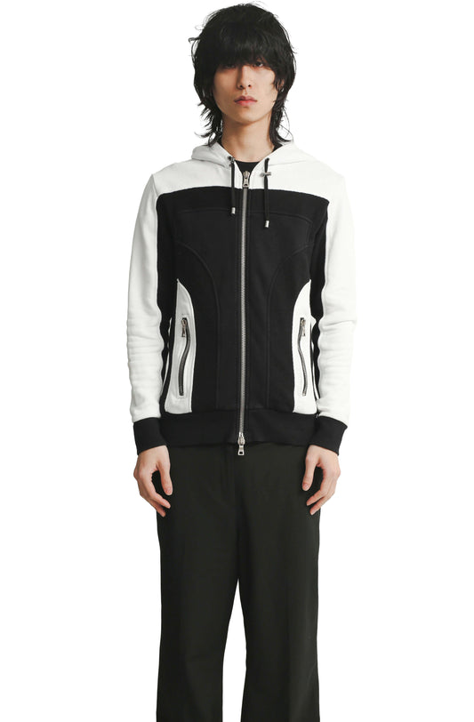 BALMAIN - BI COLOR SWEAT HOODIE