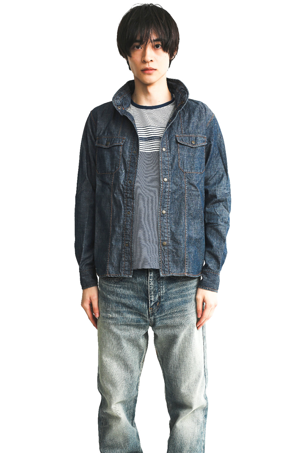 FINAL HOME - HIGH NECK DENIM SHIRT