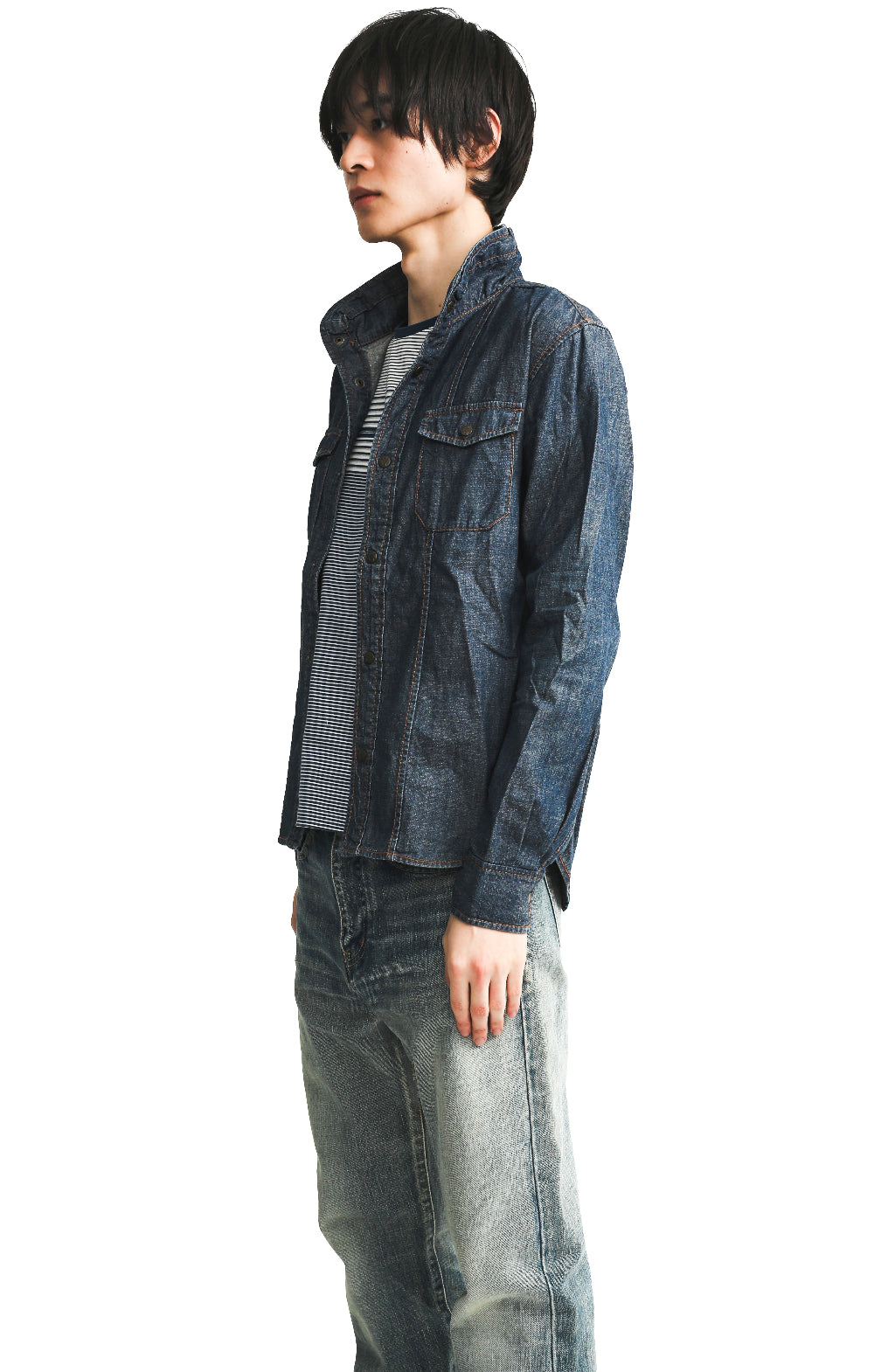 FINAL HOME - HIGH NECK DENIM SHIRT