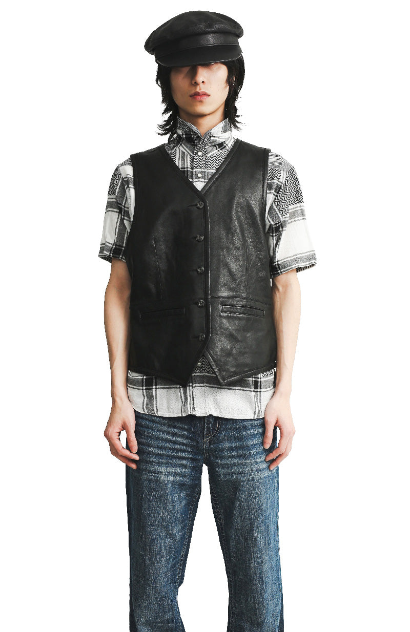 LEATHER GILET