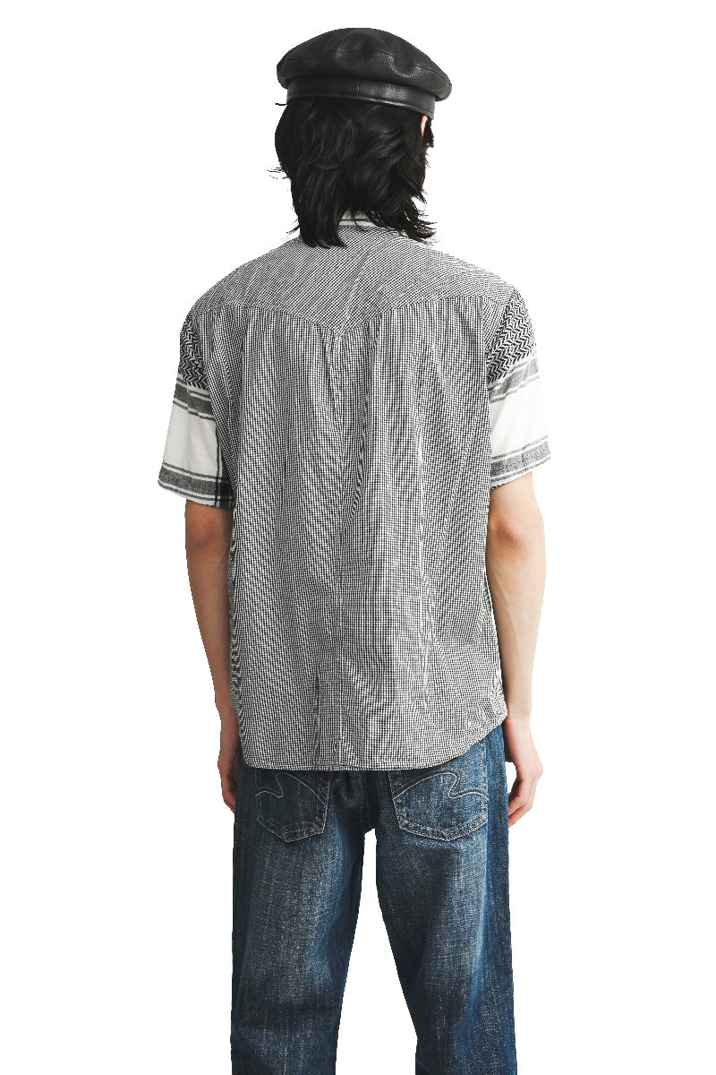FINAL HOME - CHECKED HIGH NECK SHIRT