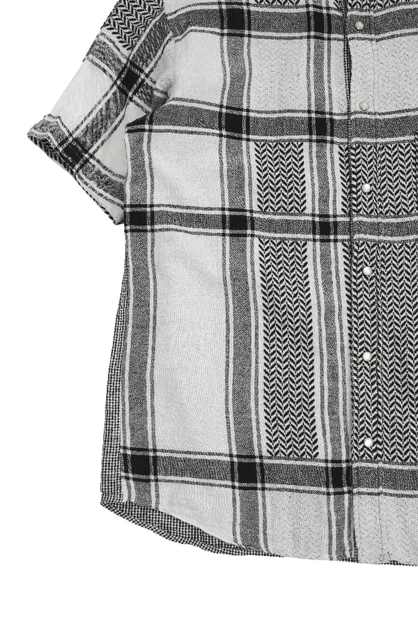 FINAL HOME - CHECKED HIGH NECK SHIRT