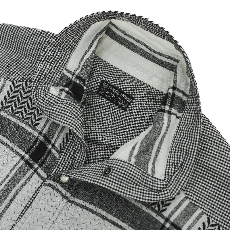 FINAL HOME - CHECKED HIGH NECK SHIRT