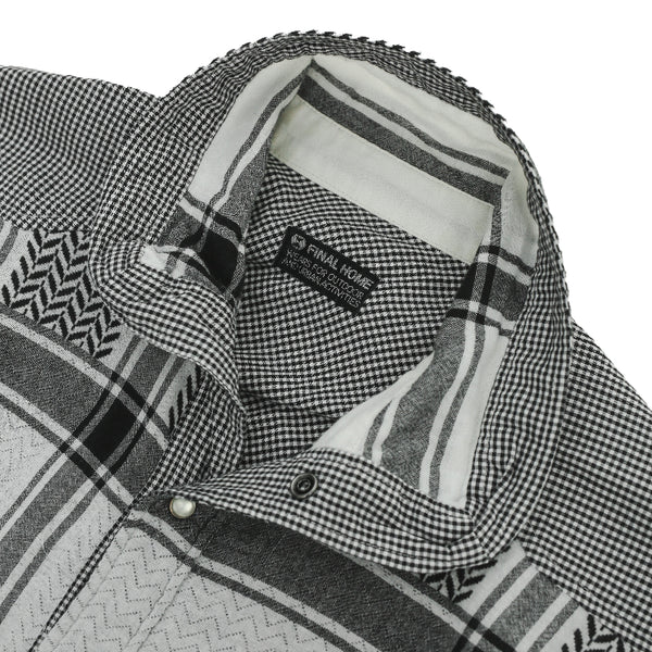 FINAL HOME - CHECKED HIGH NECK SHIRT
