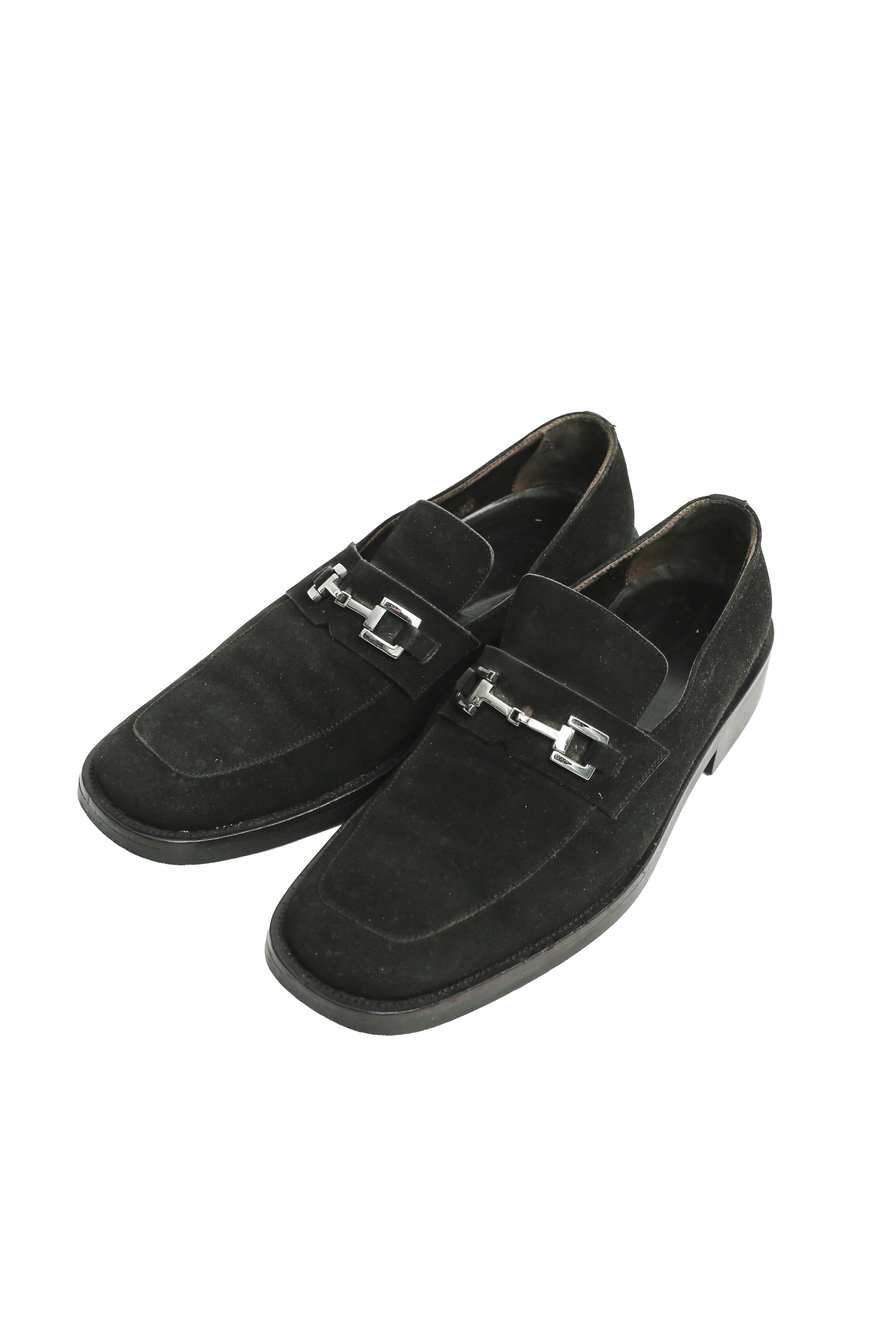 GUCCI - HORSE BIT SUEDE LOAFERS