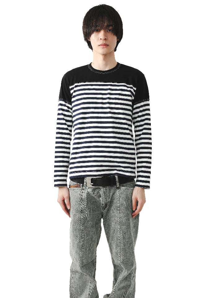 COMME DES GARCONS SHIRT - BORDER L/S TEE