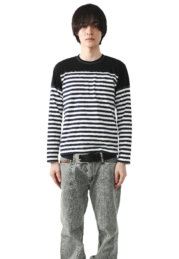 COMME DES GARCONS SHIRT - BORDER L/S TEE