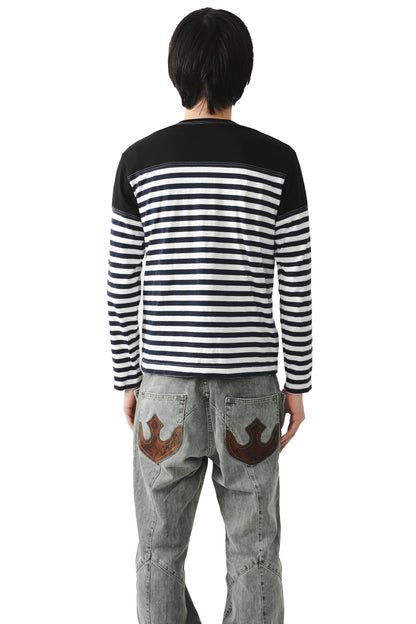 COMME DES GARCONS SHIRT - BORDER L/S TEE