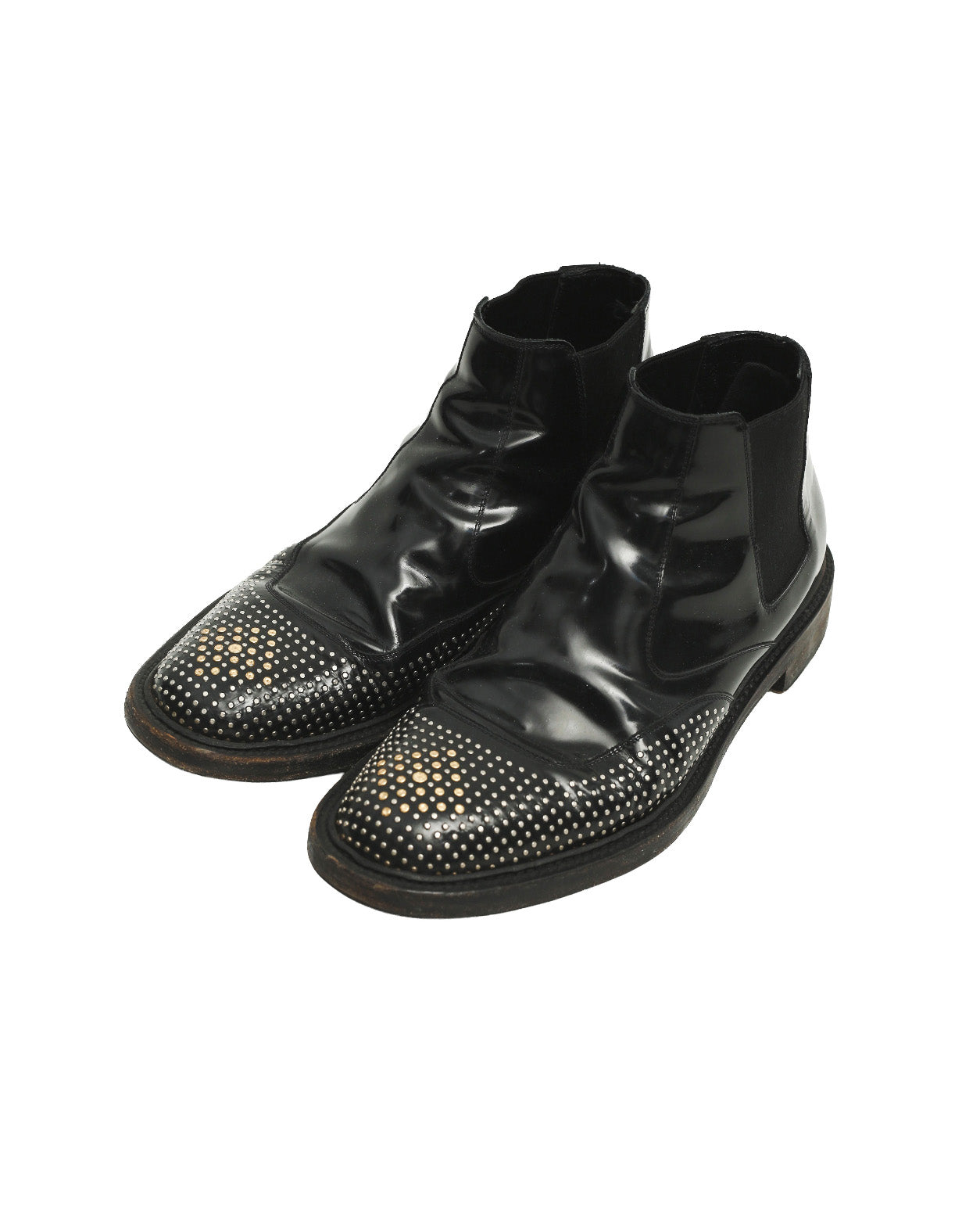 SAINT LAURENT PARIS - STTUDDED LEATHER SHOES