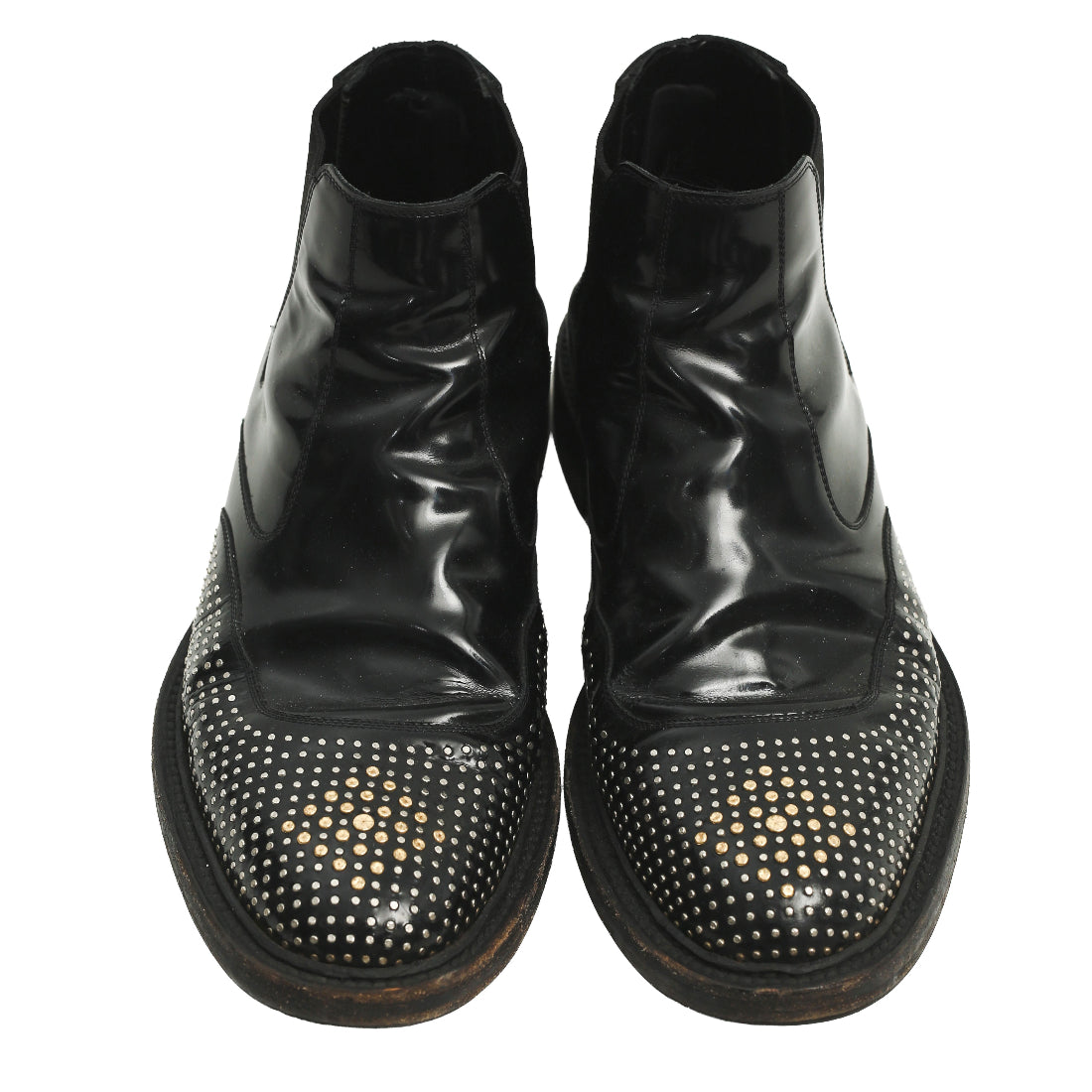 SAINT LAURENT PARIS - STTUDDED LEATHER SHOES