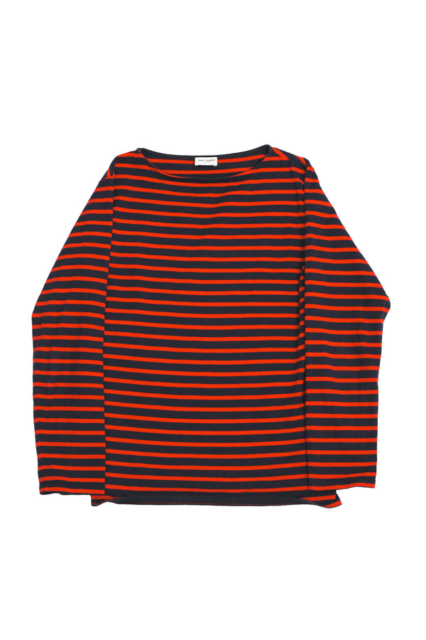 SAINT LAURENT PARIS - STRIPED L/S TEE