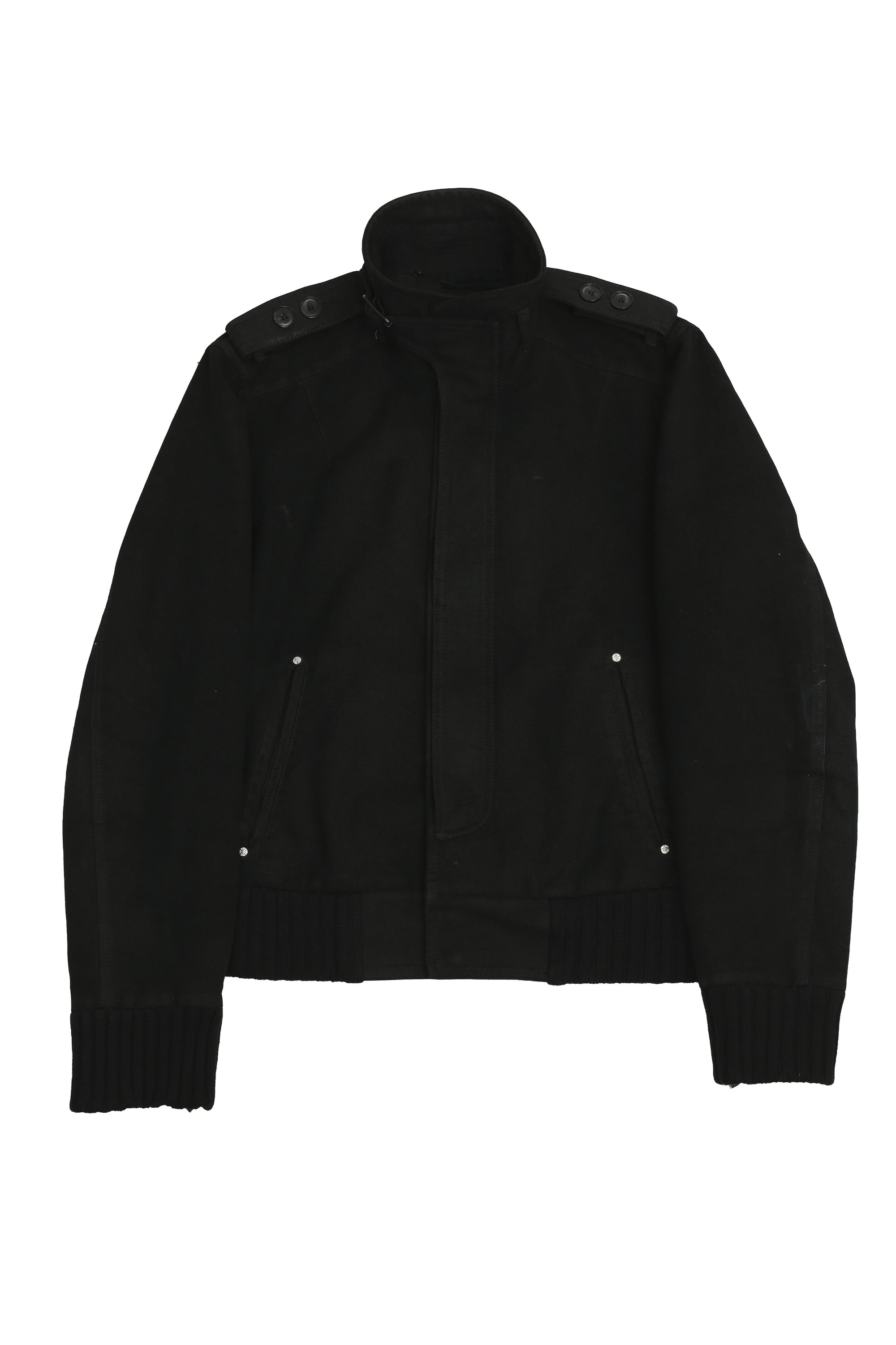 STRAP HIGH NECK MILITARY JACKET