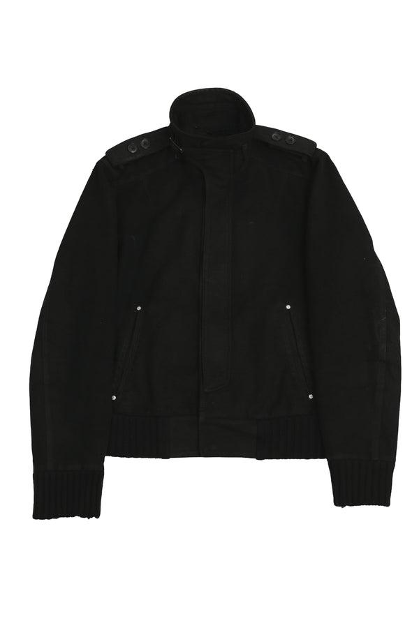 STRAP HIGH NECK MILITARY JACKET