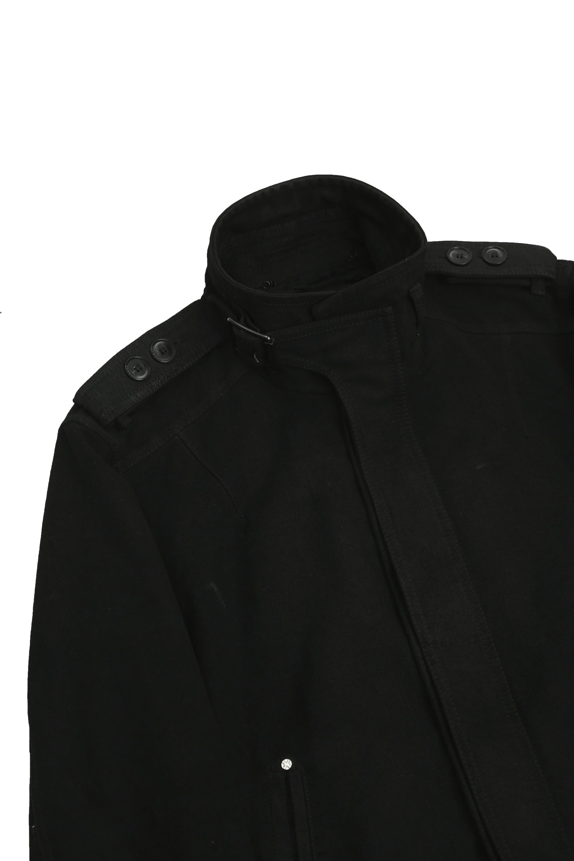 STRAP HIGH NECK MILITARY JACKET