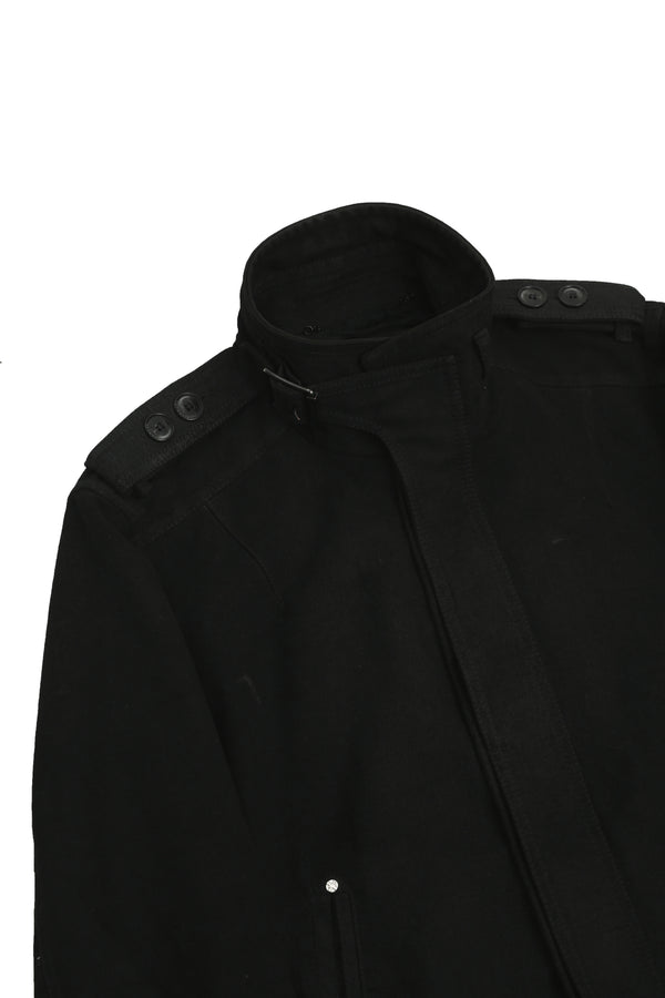 STRAP HIGH NECK MILITARY JACKET