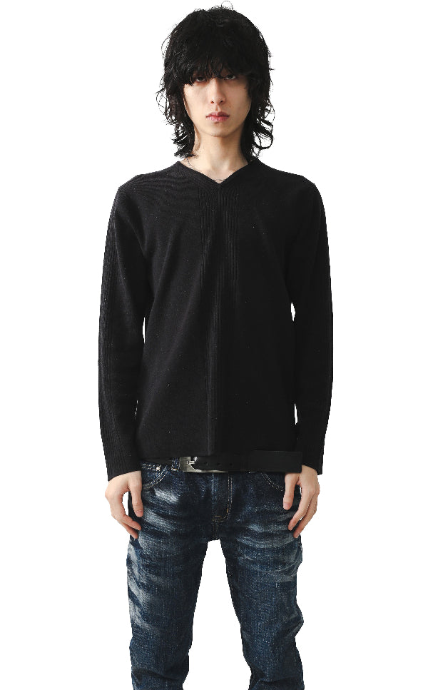 JEAN PAUL GAULTIER - RIBBED KNIT SWEATER