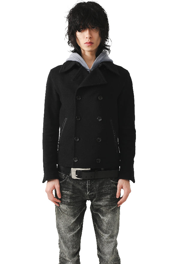 TORNADO MART - WOOL SHORT PEA COAT