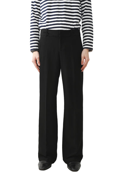 BLACK STRAIGHT SLACKS