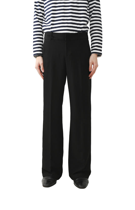 BLACK STRAIGHT SLACKS