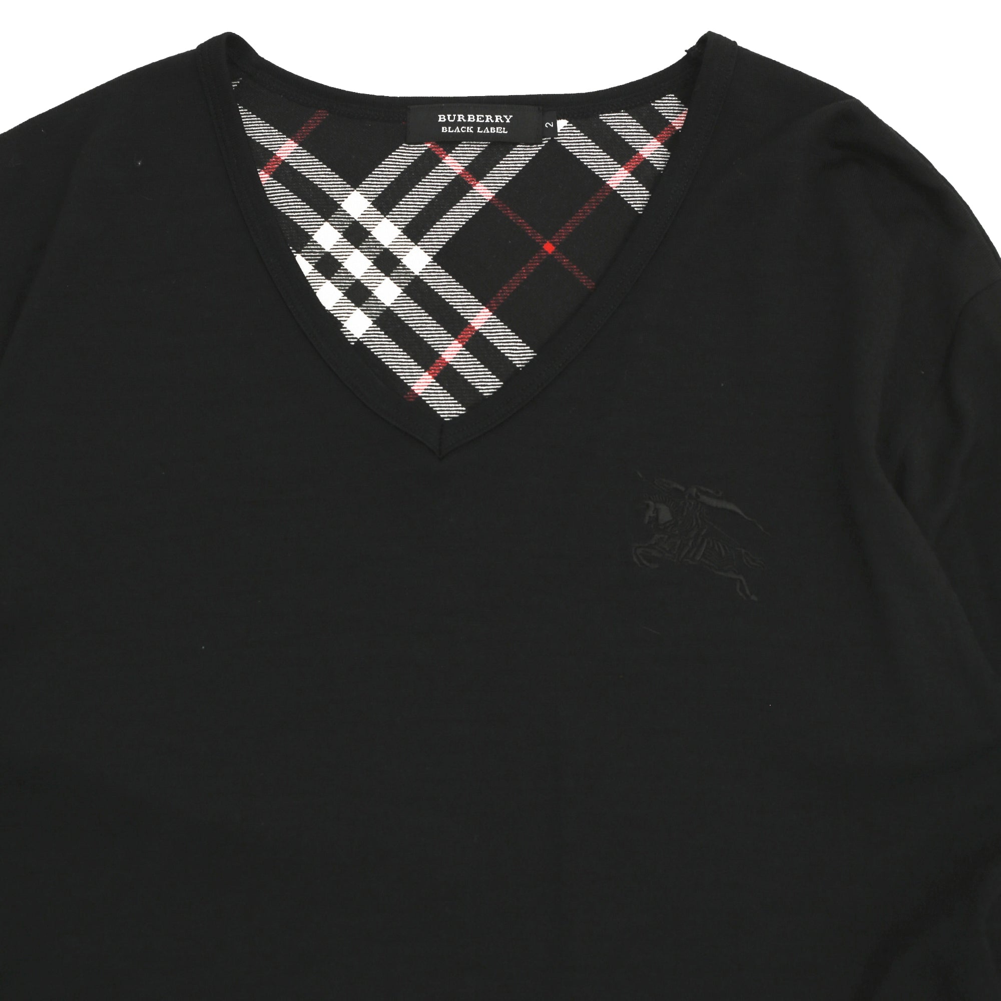 BURBBERY - LOGO STITCHED V-NECK KNIT SWEATER