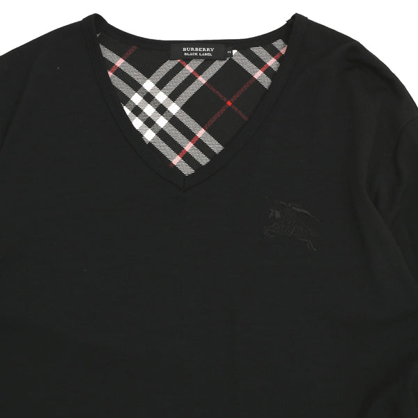 BURBBERY - LOGO STITCHED V-NECK KNIT SWEATER