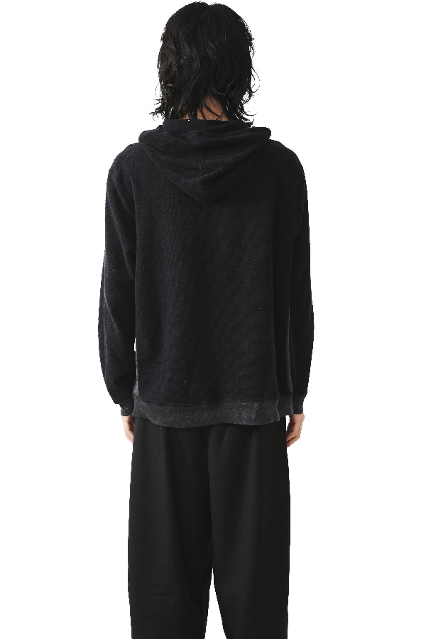 BI COLOR KNIT HOODIE
