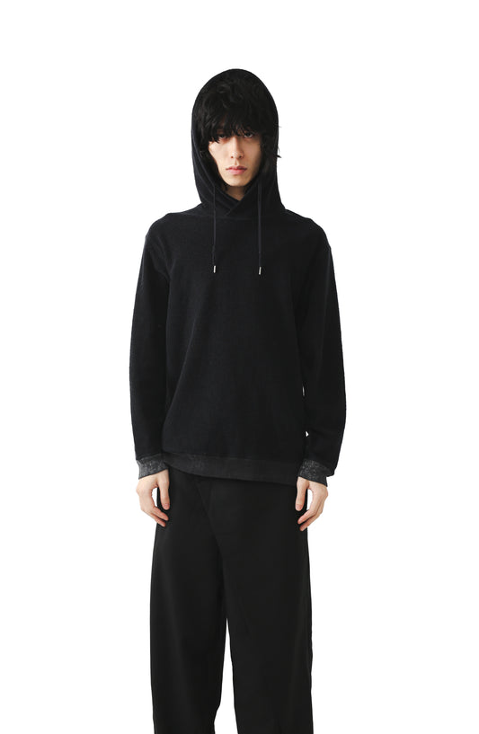 BI COLOR KNIT HOODIE