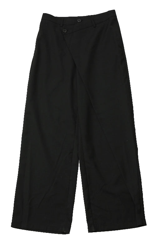 BLACK WRAP SLACKS