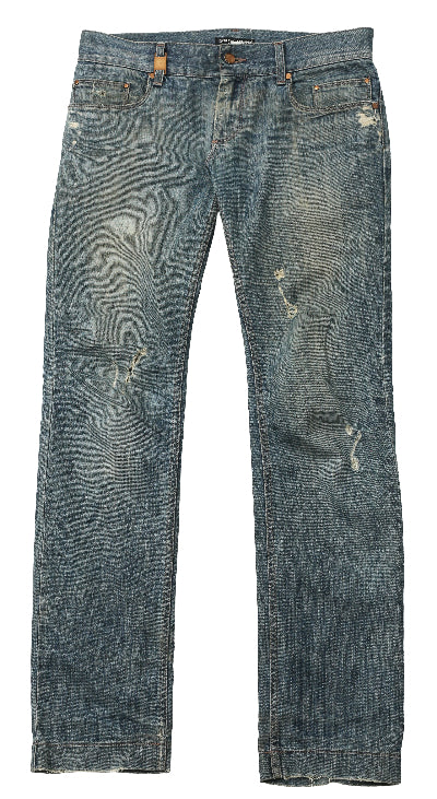 DOLCE&GABBANA FADED STRAIGHT JEANS