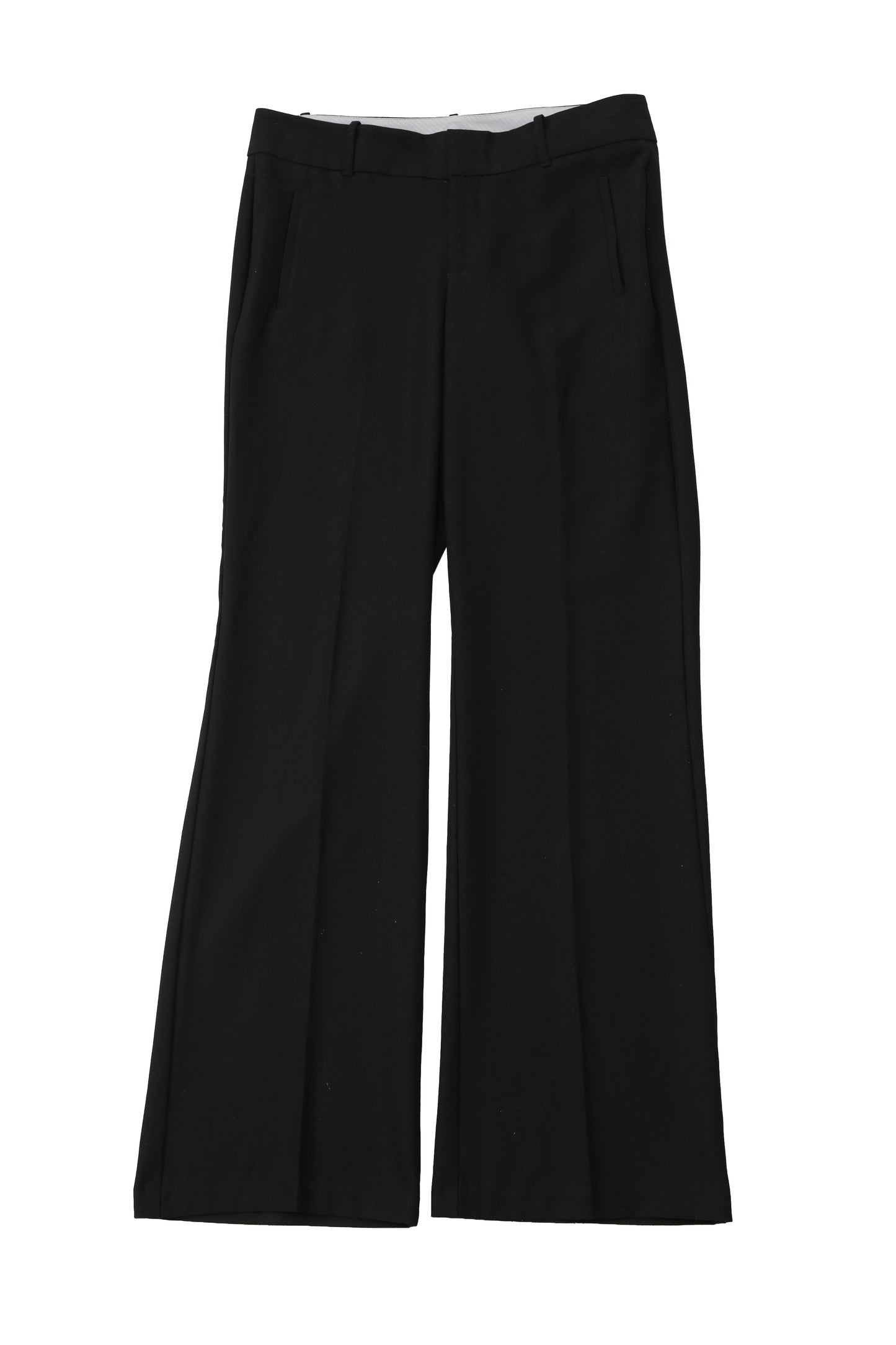 BLACK STRAIGHT SLACKS