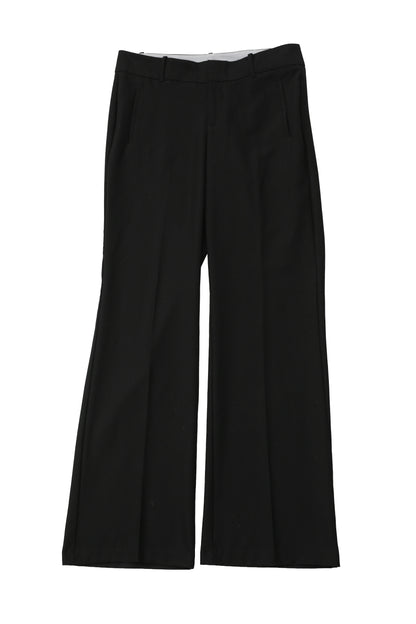 BLACK STRAIGHT SLACKS