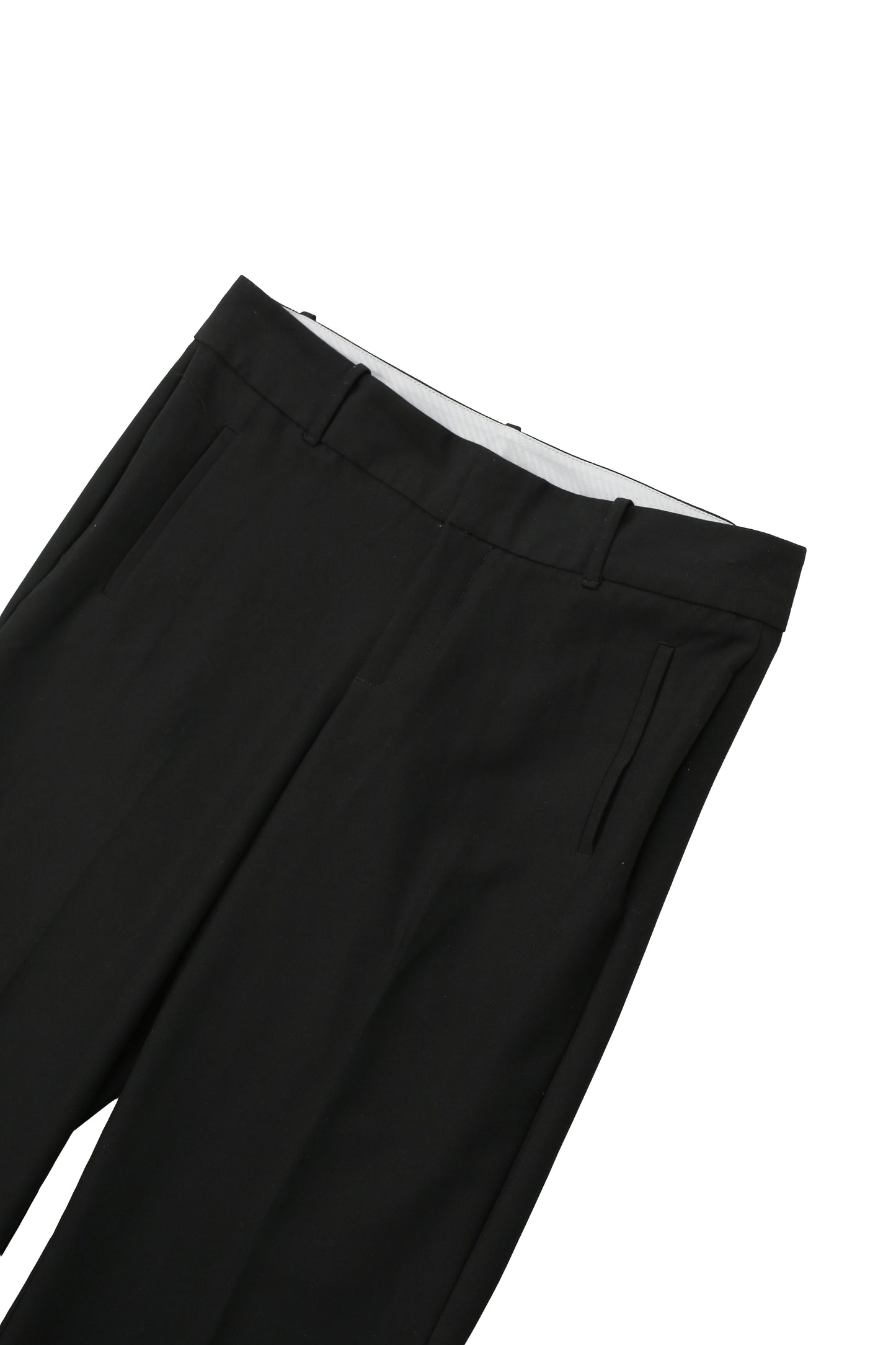 BLACK STRAIGHT SLACKS