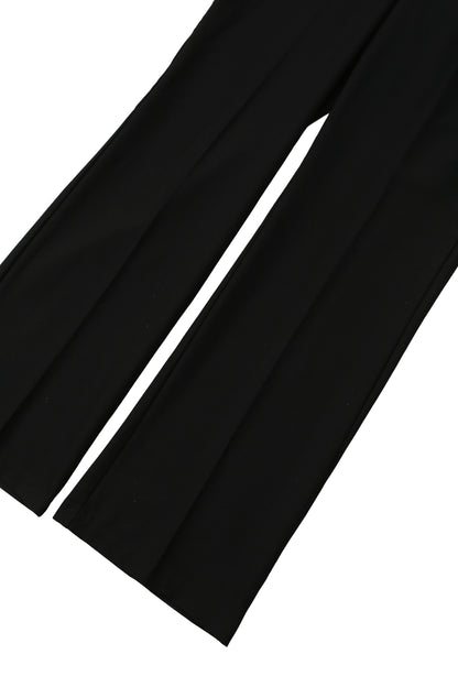 BLACK STRAIGHT SLACKS