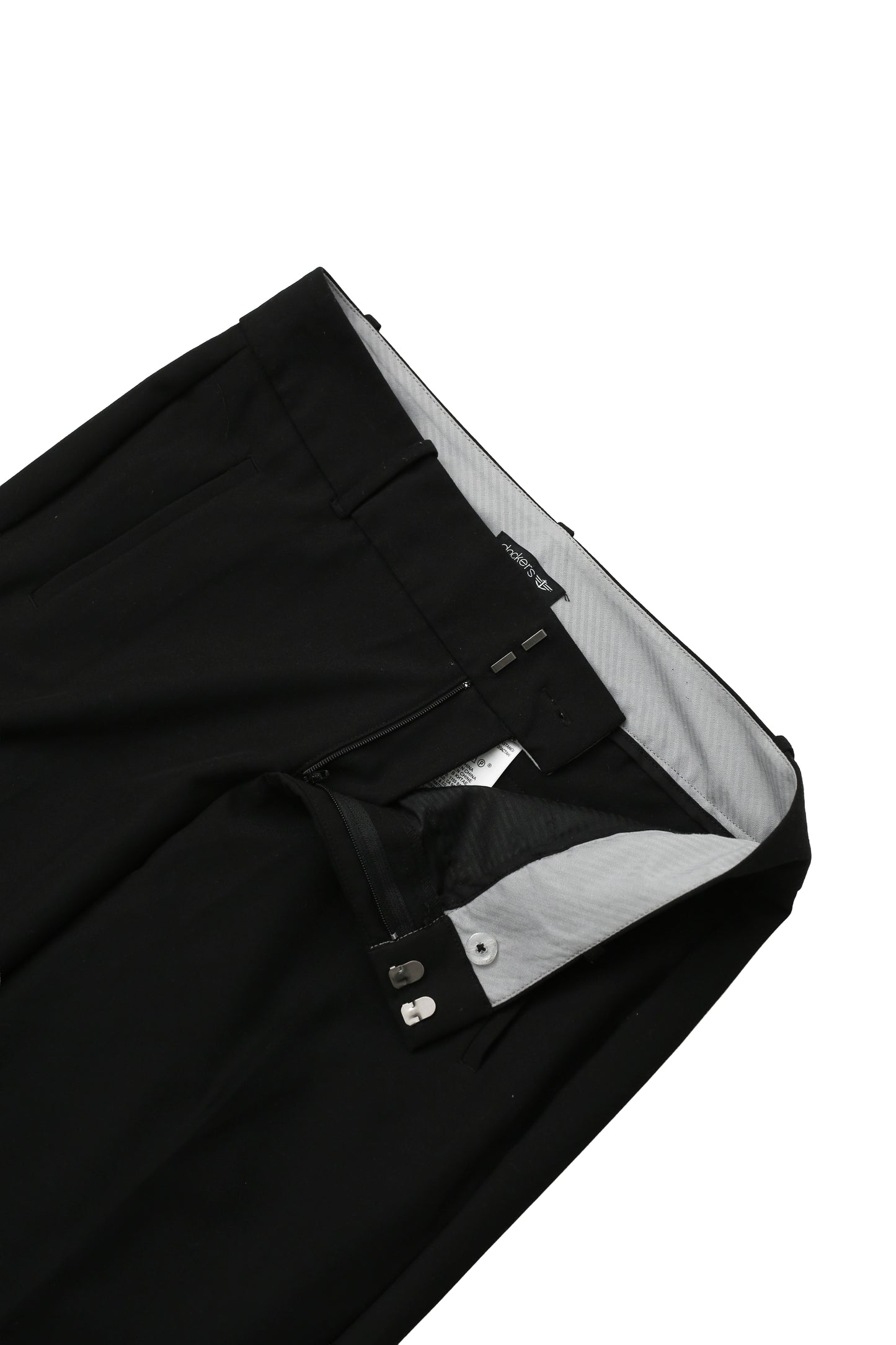 BLACK STRAIGHT SLACKS