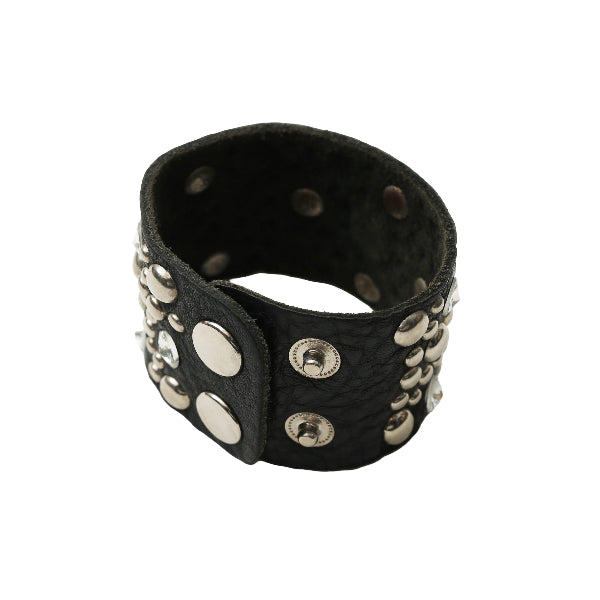 STUDS LEATHER BANGLE