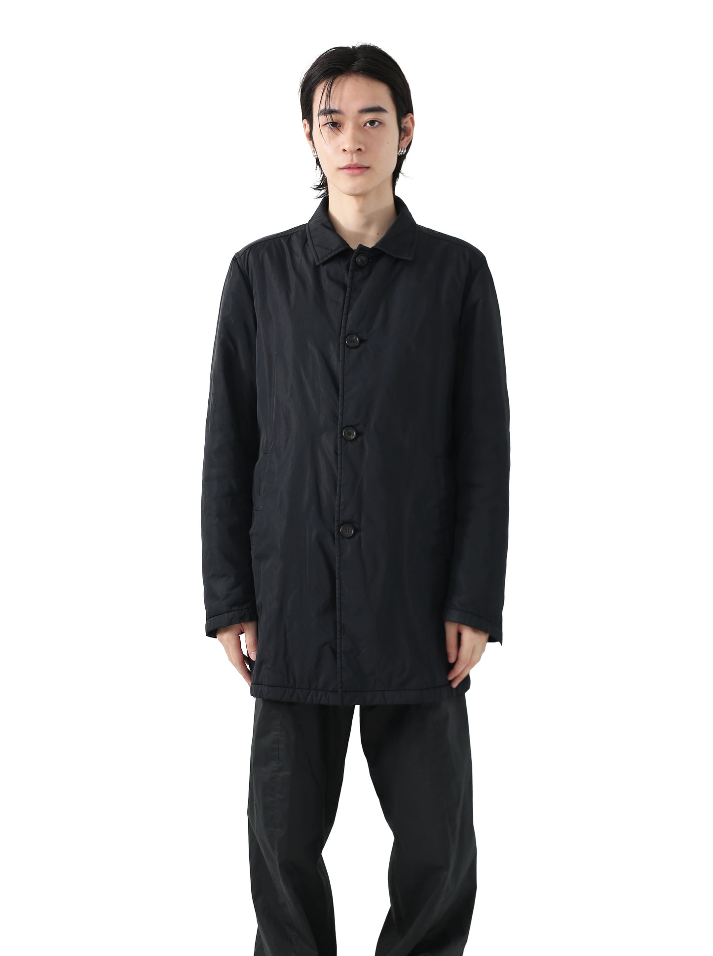 Prada - stein collar nylon coat