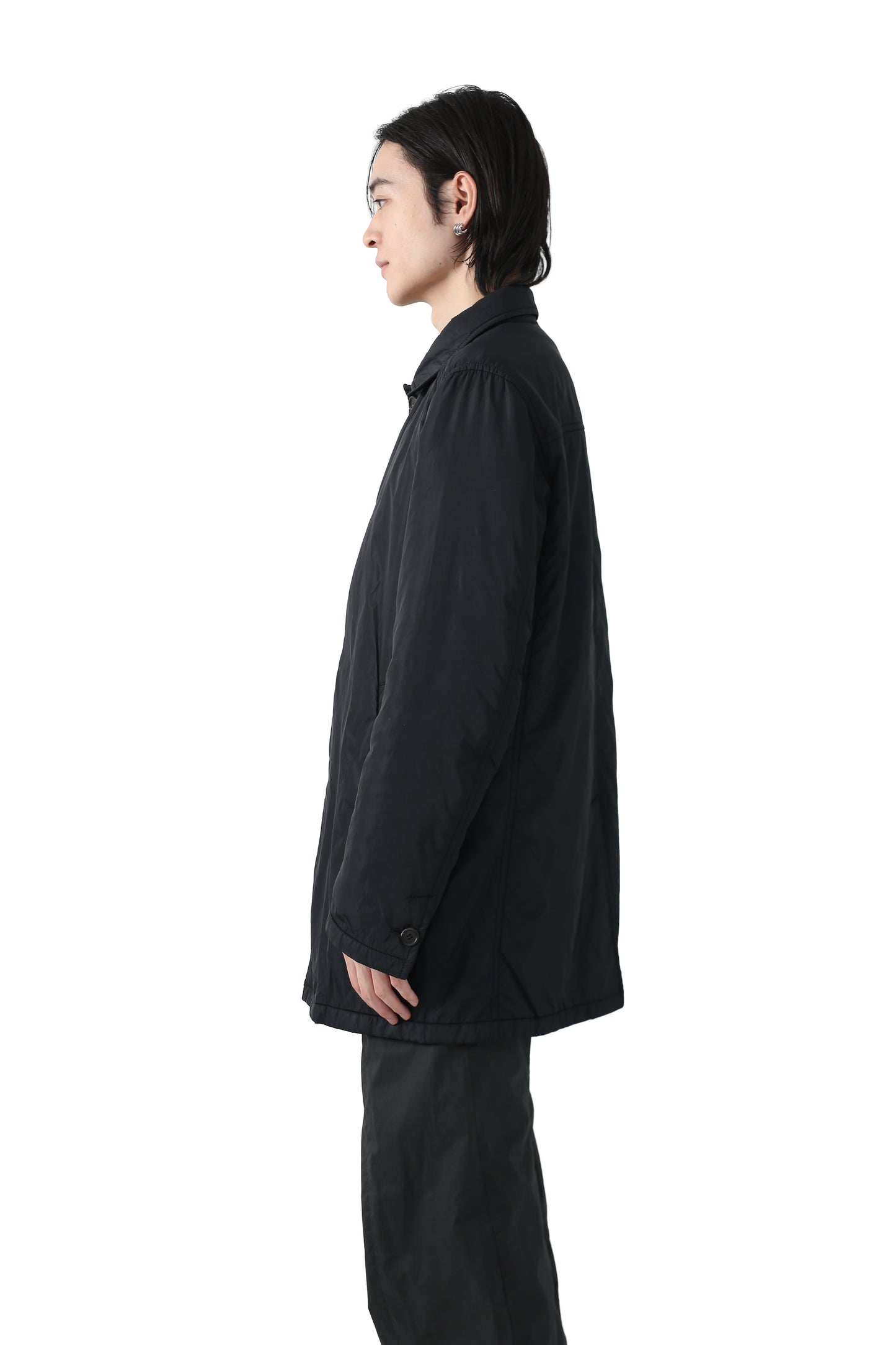 Prada - stein collar nylon coat