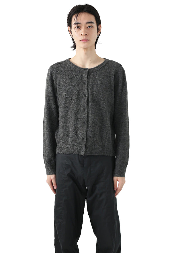 CREW NECK KNIT CARDIGAN