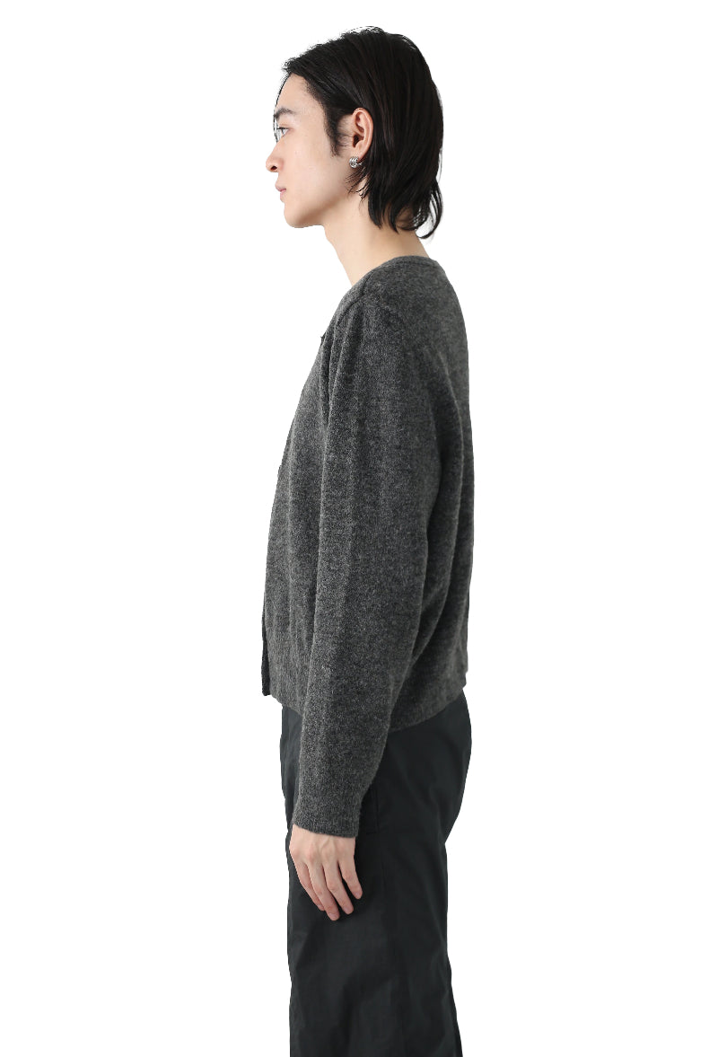 CREW NECK KNIT CARDIGAN