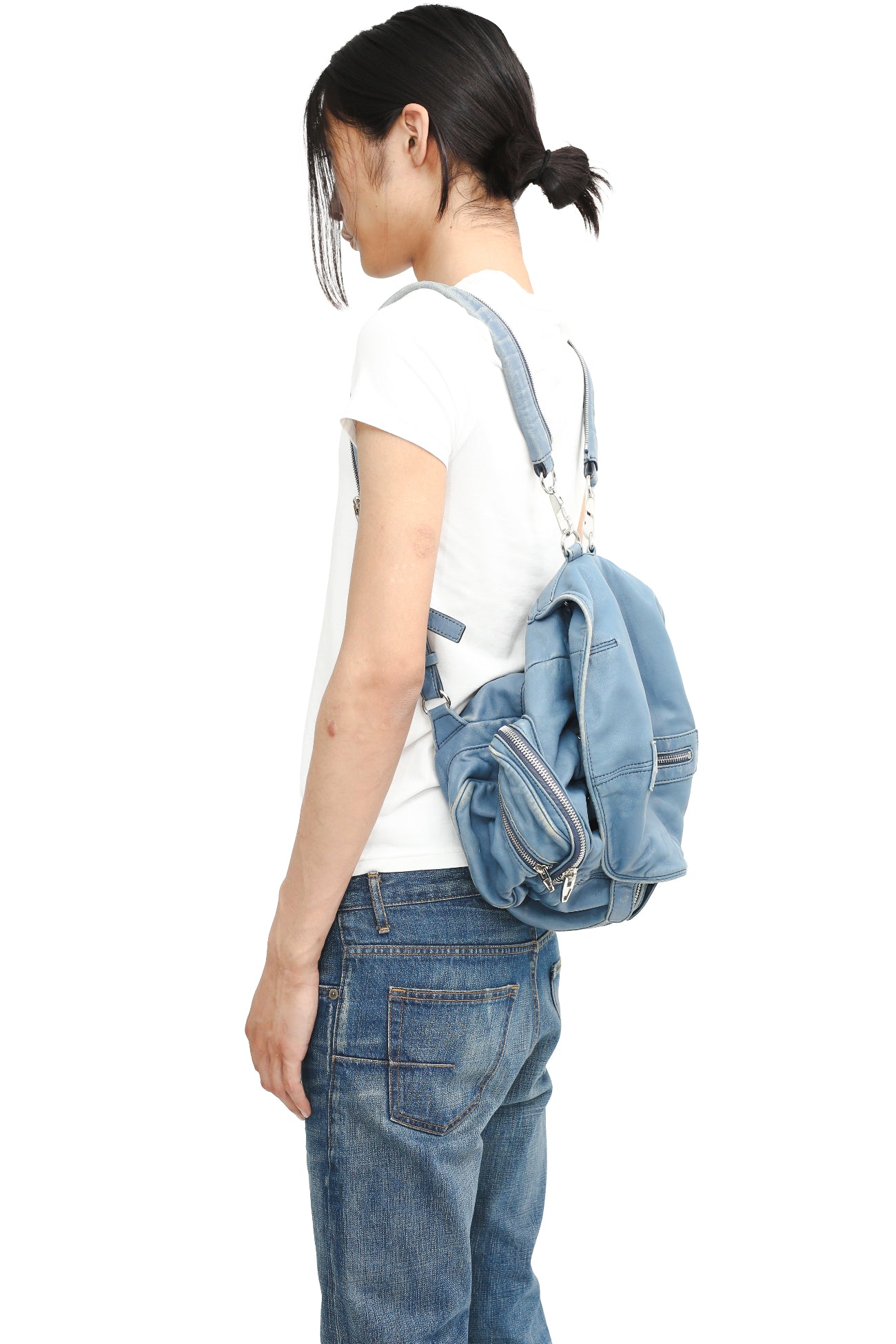 ALEXANDER WANG - 2WAY LEATHER BACKPACK