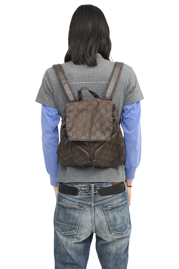 GUCCI - LEATHER BLEND BACKPACK