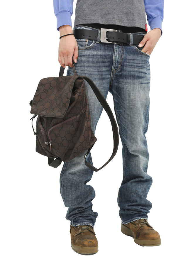 GUCCI - LEATHER BLEND BACKPACK